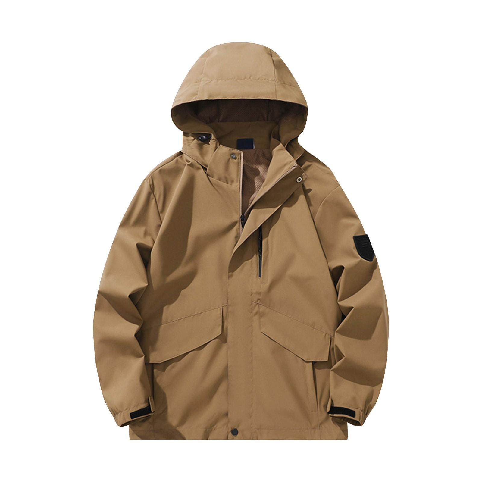 

Мужская весенняя куртка однотонная тонкая ветровка с капюшоном спортивная куртка мужская куртка-“SPORT OUTDOOR” M