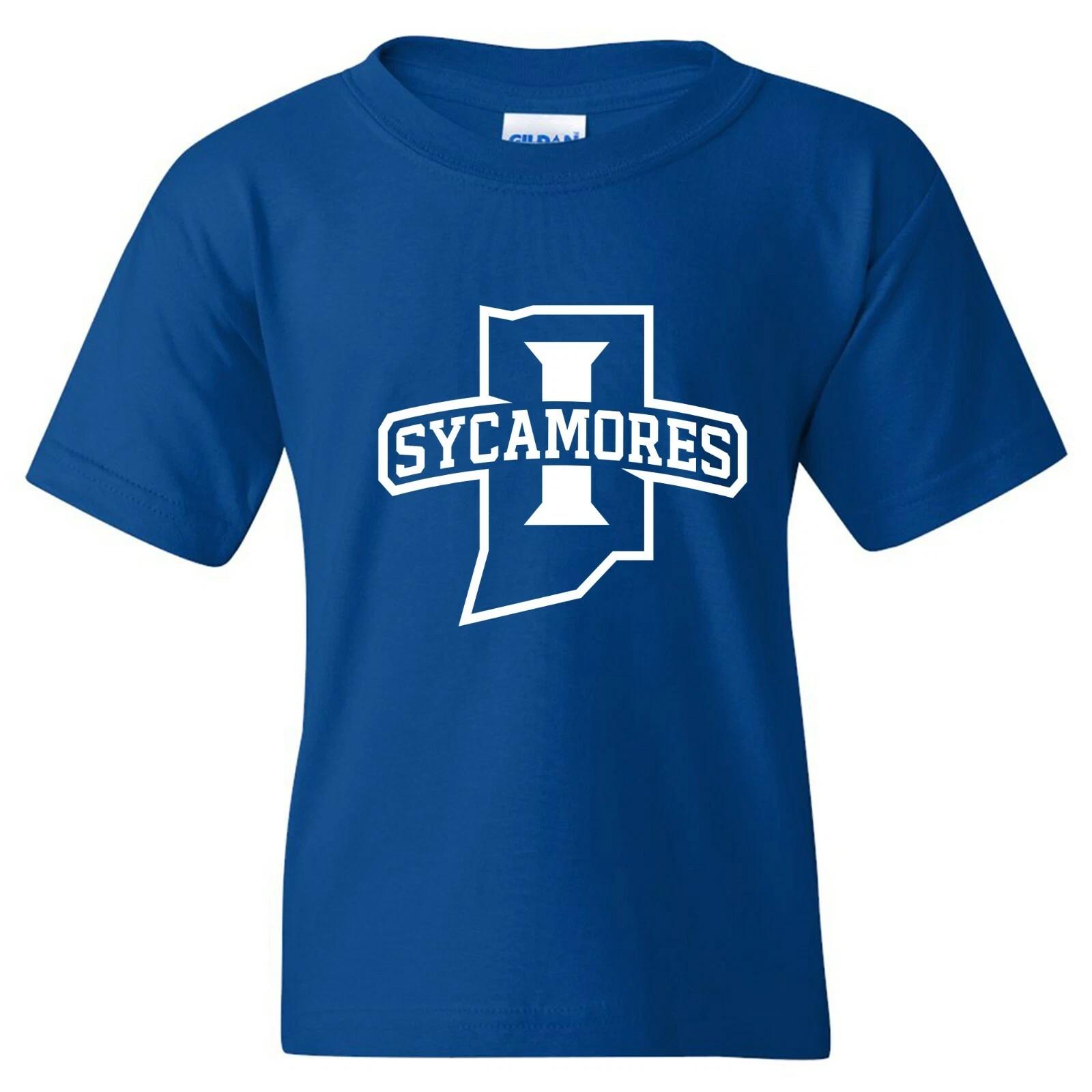 Indiana State Sycamores Primary Logo - University College Youth T-Shirt - Royal S