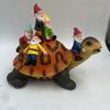 1 Stück Schildkröten-Gnom-Statue, Kunstharz-Kunsthandwerk für den Garten im Freien, Feengarten-Kunstornamente, Landschaftsbau-DIY-Gartenskulpturen, für Hof, Rasen, Balkon, Heimdekoration