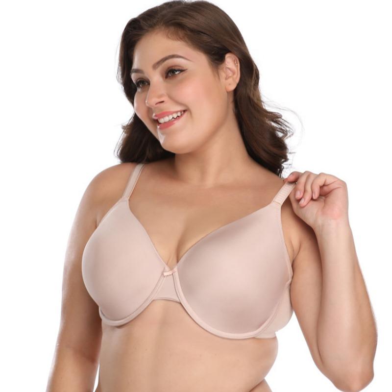 Large Size Smooth Bra Thin Cup Large Bust Small Underwear with Underwire Underwear
