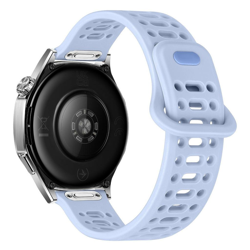 For Samsung Galaxy Watch7 44mm / 40mm Silicone Watch Band 20mm Quick Release Button Hollow Reverse Buckle Wrist Strap