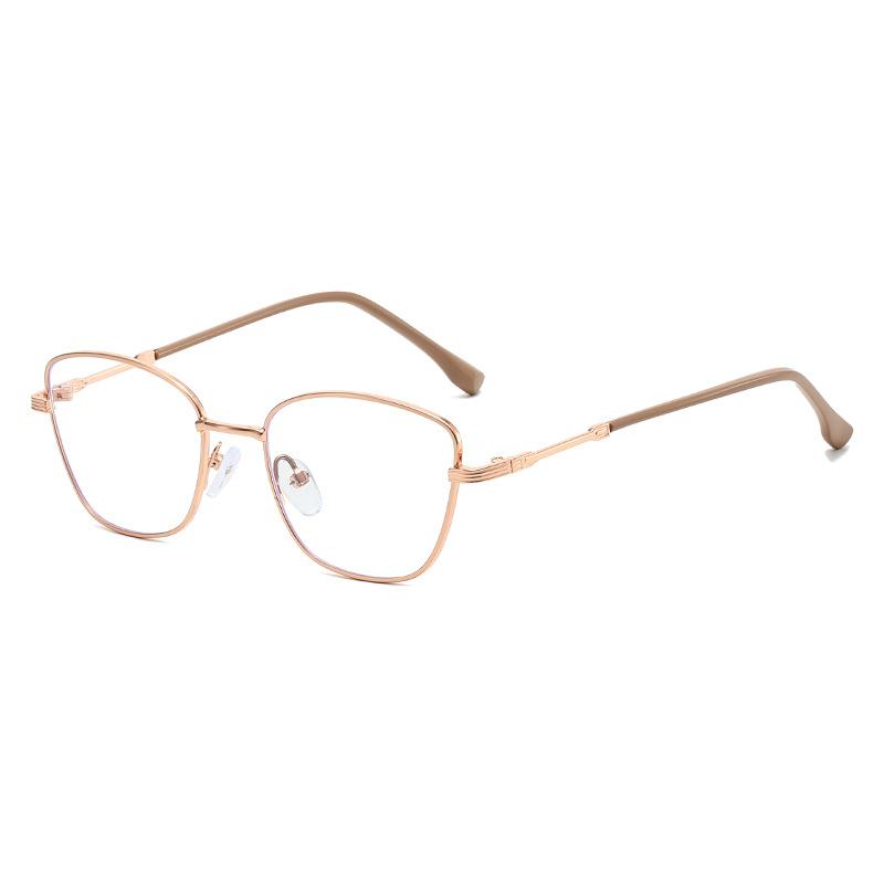 Retro Cat Eye Metal Frame Anti-Blue Light Myopia Glasses Ultra-Lightweight High-Definition Eyewear Unisex Diopter 0 To -4.0