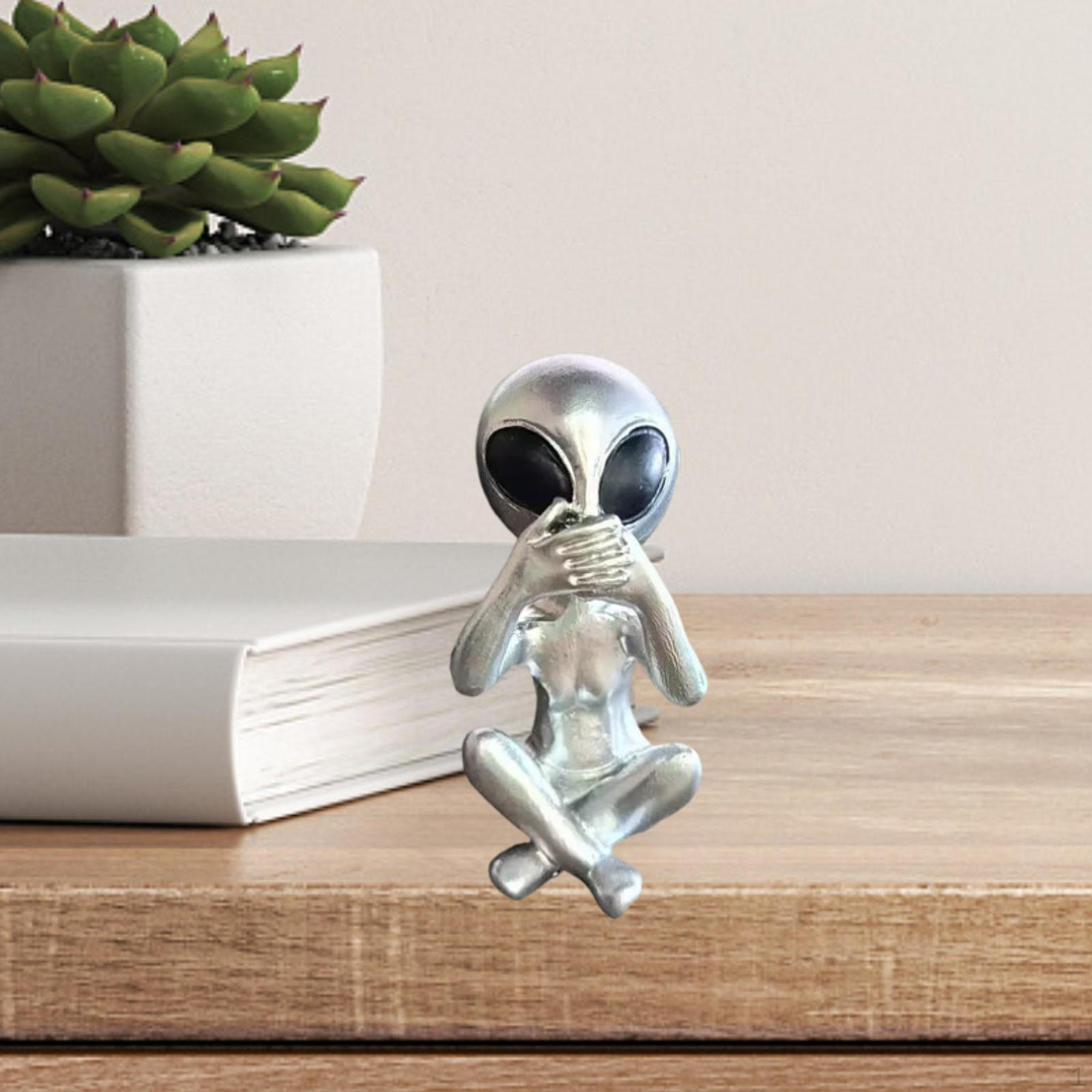 

Alien Figurine Tabletop Decor Small Sculpture for Living Room Centerpiece