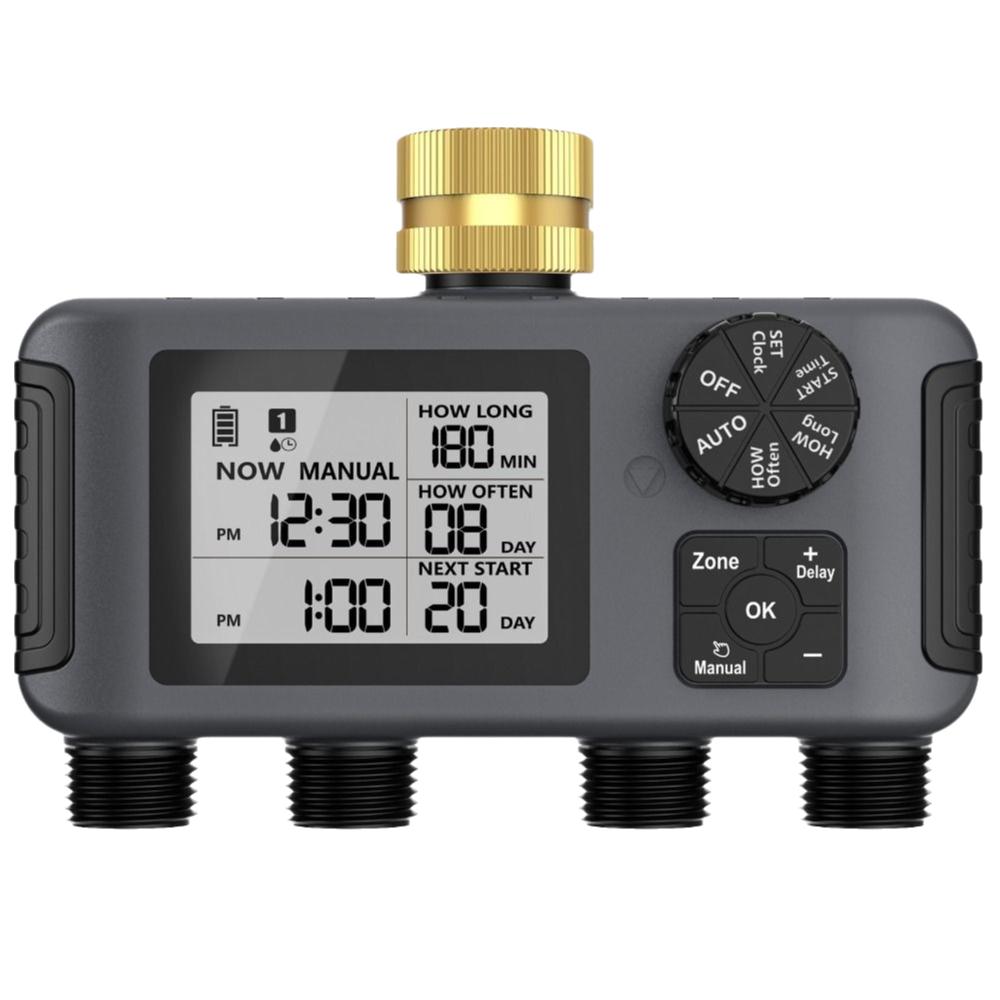 IPX5 Waterproof Water Consumption Test Meter Brass Inlet Electronic Water Meter Garden Irrigation