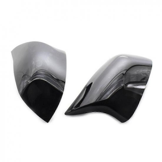 Pair Black Rear View Mirror Cover Trim For BMW X5 F15 X6 F16 2014-2018 15 16 17