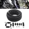 Black Nylon Braided Hose Kit for 4L60E & 4L65E AN6 Automatic Transmission Coolers Lines Car Fuels System Parts