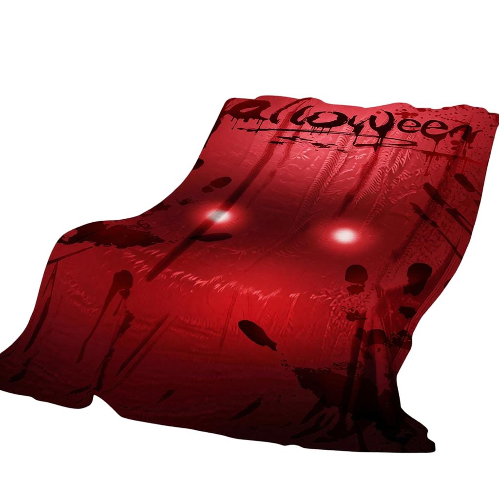 Scary Halloween Flannel Blanket – Cozy Soft Throw for Couch, Bed and
