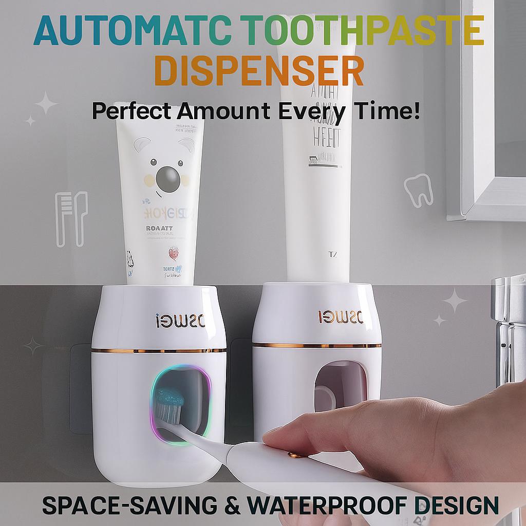 Creative  Automatic Toothpaste Dispenser Wall Mounted Toothpaste Squeezer Storage Rack Waterproof Lazy Bathroom Accessoriest Set