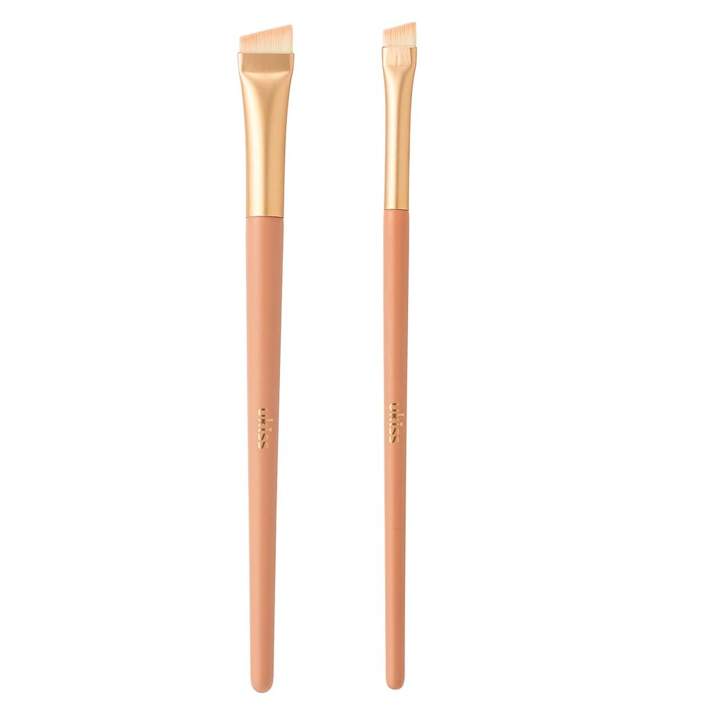 ukiss Eyebrow Brush Eyeliner Brush Easy to Use Makeup Brush (Youkiss) 2-Piece Set & - Ultra-Fine, Thin, Angled, Soft,