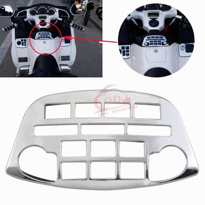 Motocyklový doplněk Chromovaný lem kapotáže Panel rádia s ozdobným krytem Pro Honda Gold Wing 1800 GL1800 2001-2011 ABS plast