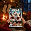 Unique Christmas Gift Panda Advent Calendar, 24 Days Countdown Contains Acrylic Ornament Set Ornaments, Cute Hanging Decorations for Tree Home
