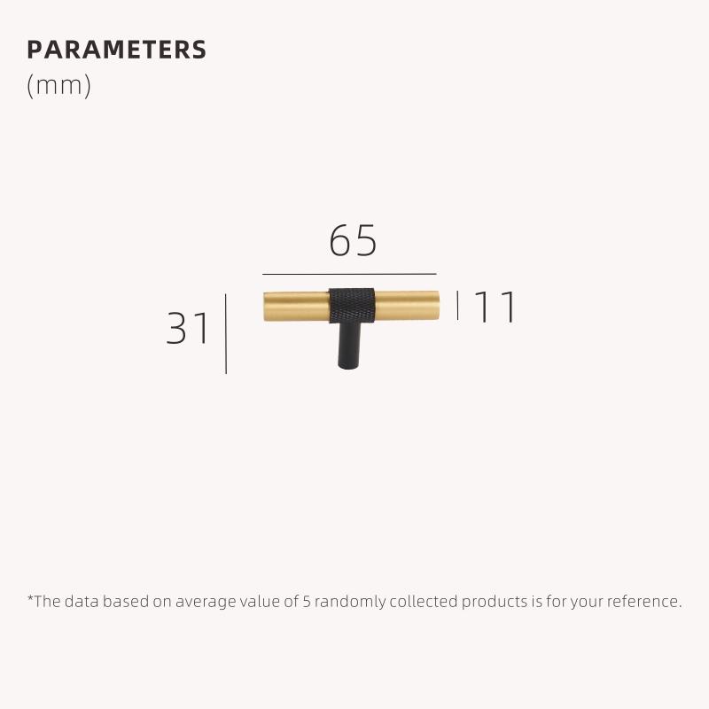 Dooroom Brass Furniture Handles Modern Knurling Black Gold Pulls Wardrobe Dresser Cupboard Cabinet Drawer Shoe Box Knobs