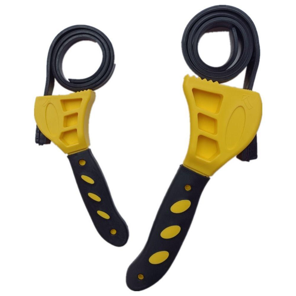 Multifunctional Strap Opener Rubber Chain Wrench Oil Filter Spanner  Adjustable Disassembly Tool