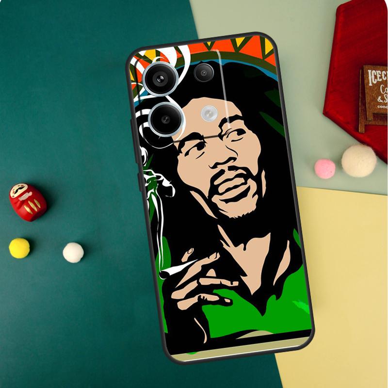 

Чехол Bob Marley для Xiaomi Redmi Note 14 Pro 13 12 11 10 15 Pro Plus Redmi 15C 14C 13C 10C 12C 15 Funda Redmi 15 5G