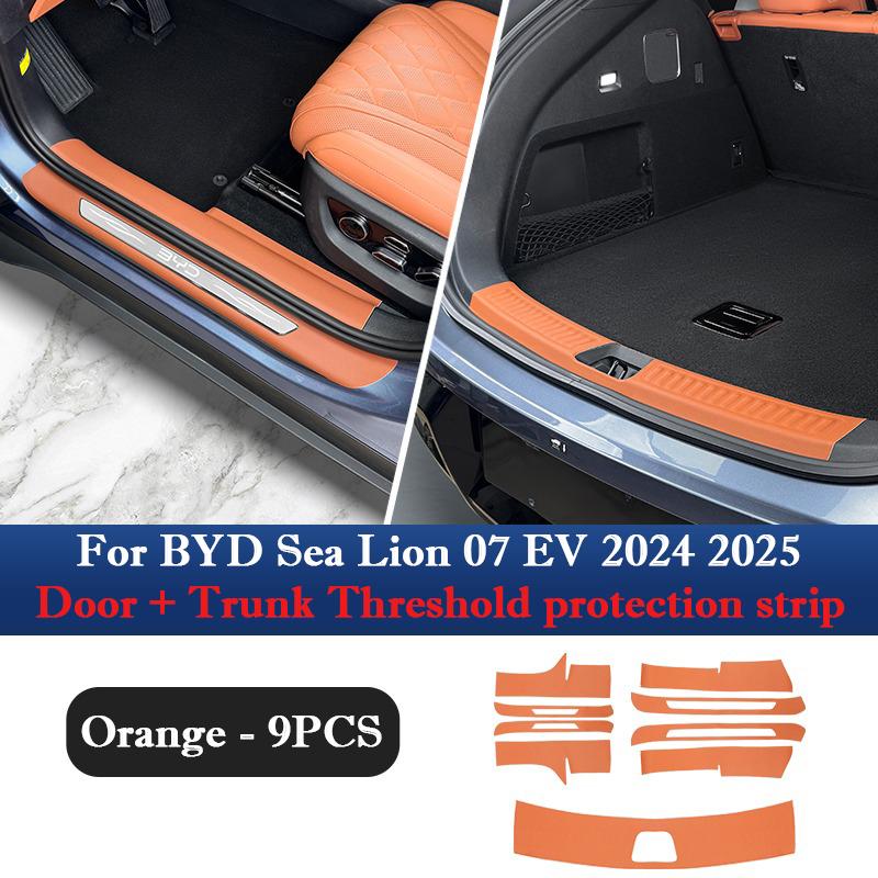 For BYD Sea Lion 07 EV 2024 2025 Car Threshold Cover Protection Strip Anti-scratch Waterproof Door Decor Strip Sticker Film