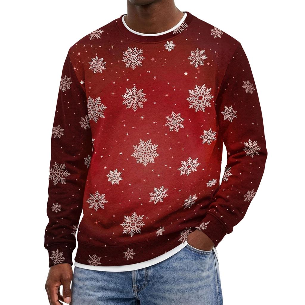 Men's Christmas Neck Pullover Sweatshirt