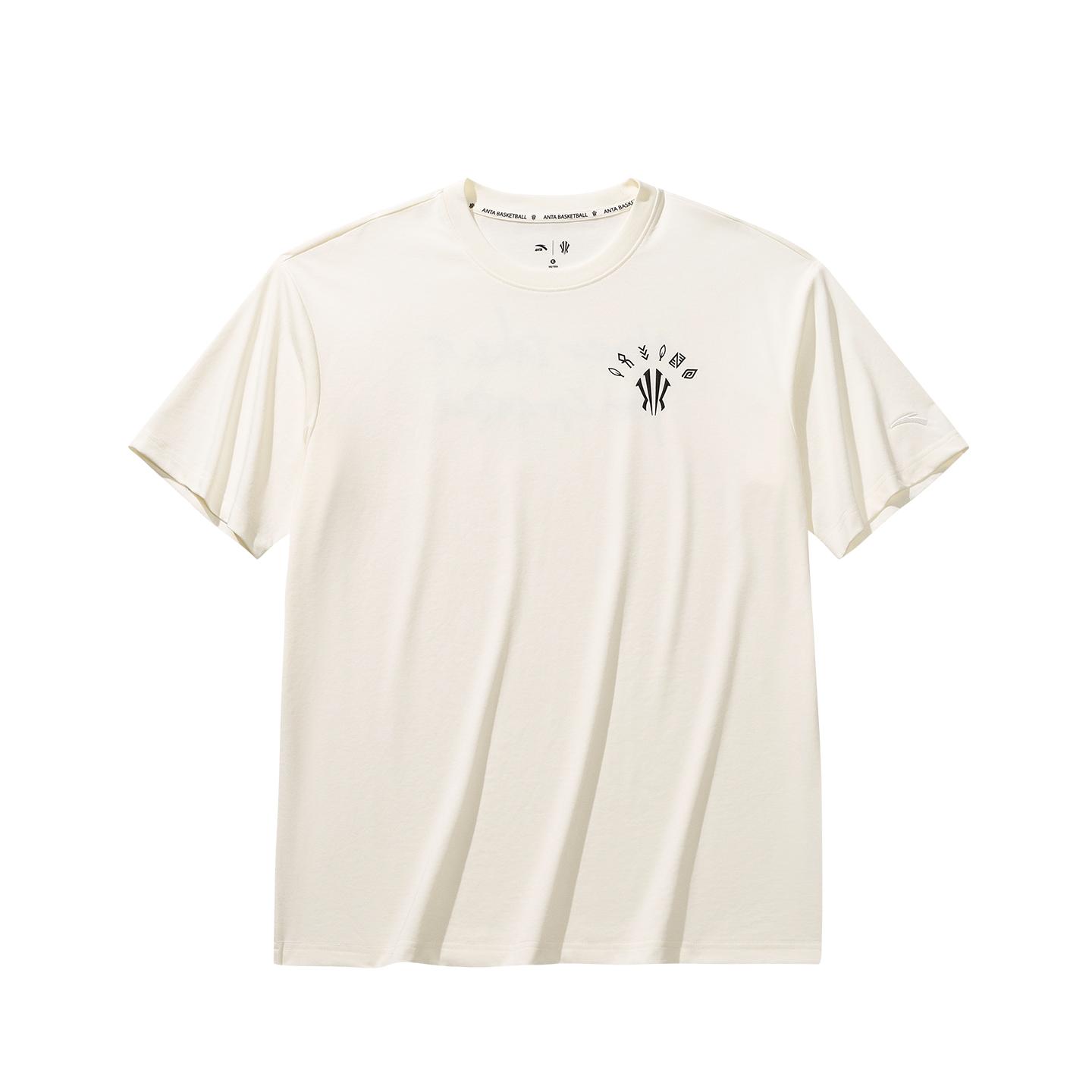 

Anta Kyrie Series Classic Logo Print Casual Simple Fashion Comfortable Versatile Short Sleeve T-Shirt Unisex tops Vanilla-White 972621123-1 XS