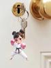 Cute Acrylic Girl Boxer Keychain - Perfect for Thanksgiving Gift | DIY Holiday Decoration, Suitable for Backpack Accessories