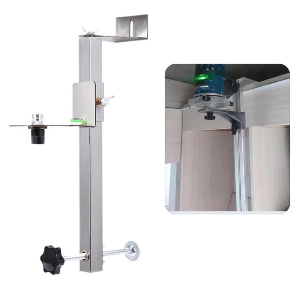 Suport de nivel montat pe perete pentru nivel cu laser infraroșu cu cardan de ridicare, suport reglabil din oțel inoxidabil cu suport de ridicare cu tijă de suport
