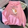No Talk Me Cute Angry Cat Print Women Hip Hop Soft Kangaroo Pocket Hoodies Casual Pullovers Woman Streetwear Aesthetic Clothes