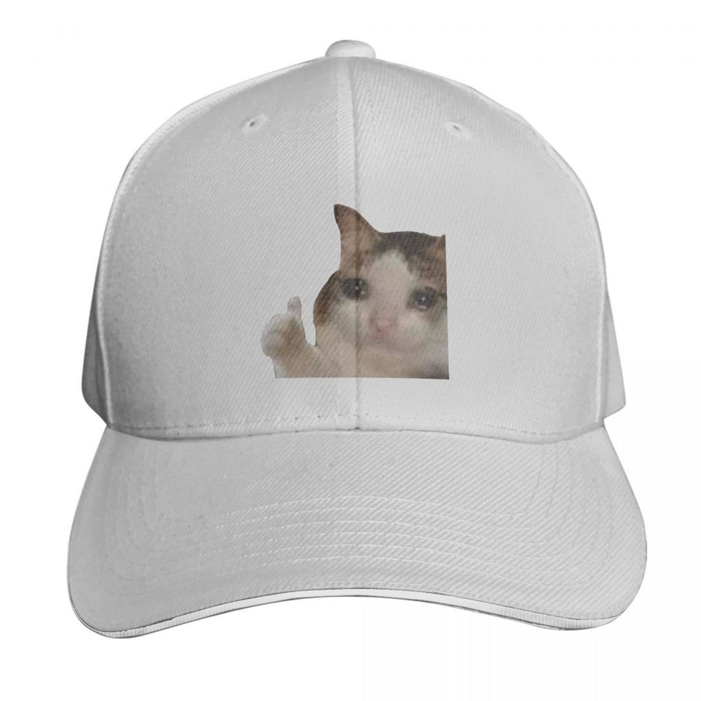 Thumbs Up Crying Cat Baseball Cap hats for Unisex Hat Beach Military Cap Unisex sun caps For Unisex Womens