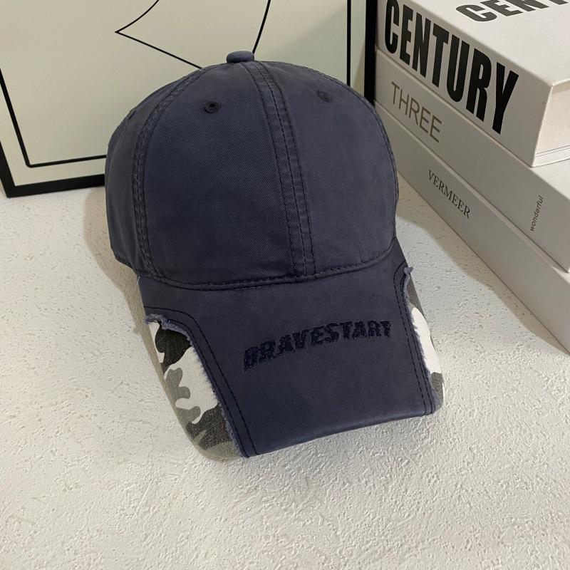 

JYL TS DIY Camo Rivet Cap Unisex Four Seasons Oversized Cotton Baseball Hat Cotton 1222Mao12319 середній кольору шампанського