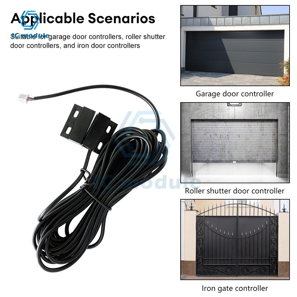 MC05 5m Sensore Magnetico Cablato per Porta Interruttore Magnetico Per Rilevatore di Apertura Cancello in Ferro Adatto Impermeabile Uso Esterno Interno