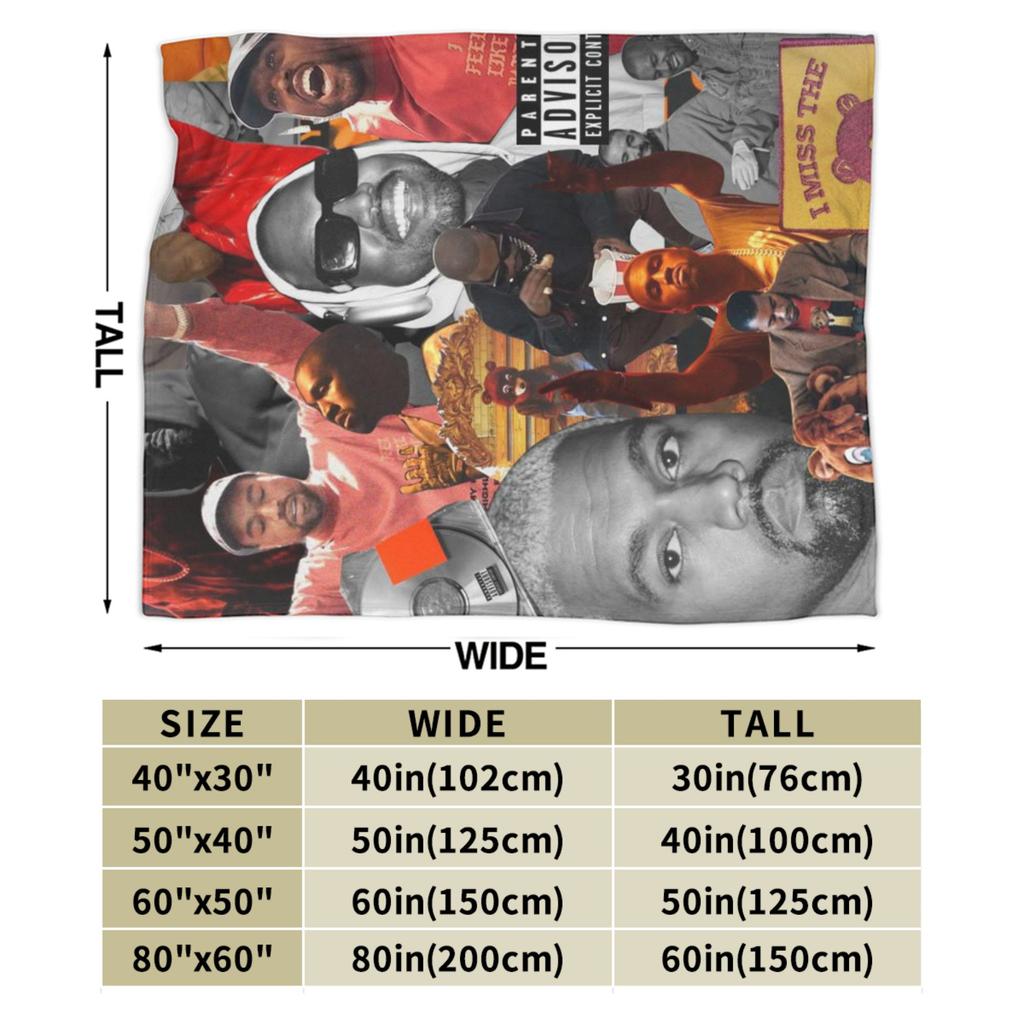 Kanyes Wests Blanket Super Soft Warm  Throw Blankets for Bed 50x60 Inch Multiple Sizes Rug Piece