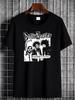 Unisex T-shirt Dust Noise Destroy Everything Graphic T-Shirt- Casual Streetwear Short Sleeve Round Neck Top with DN
