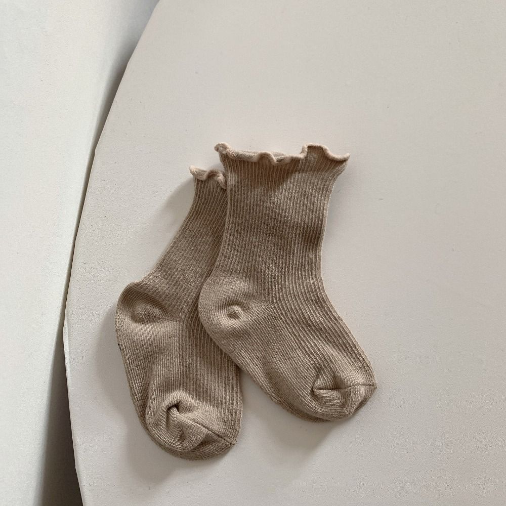 5Pairs Ruffle Baby Cotton Socks Breathable Newborn Socks Soft Toddle Short Tube Socks  Newborn