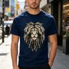 Rastafarian Lion of Judah Dreadlocks Print Tshirt Unisex Summer Hip Hop Streetwear Crew Neck Cotton Blend Tee