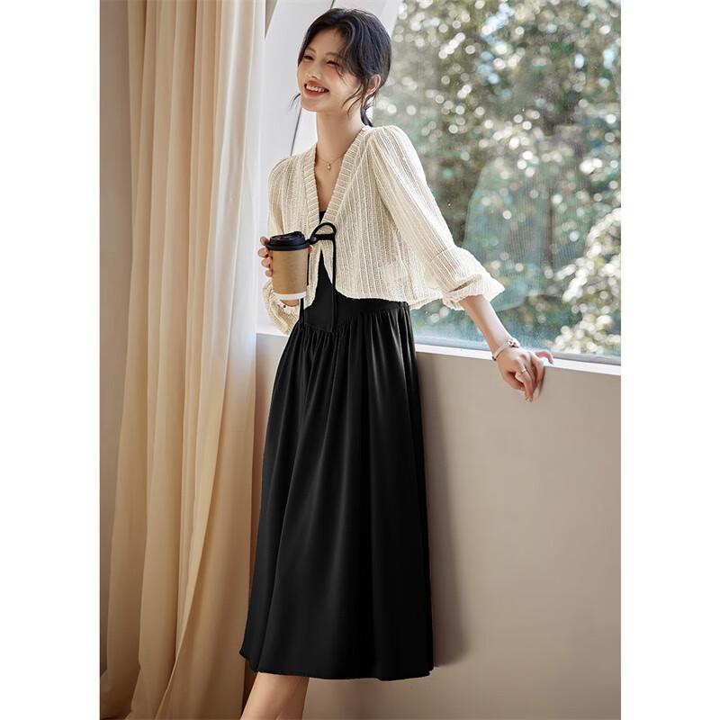 New Chinese Style Disc Button Knit Two-Piece Set