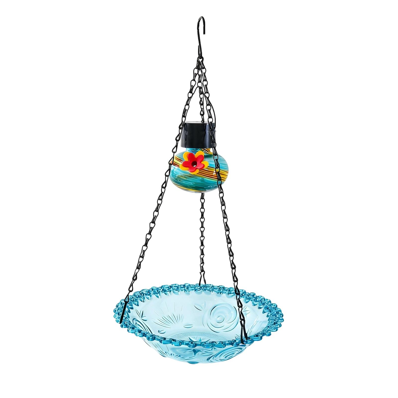 Outdoor Hanging Bird Feeder, Courtyard Bird Feeder, Garden Decoration синий