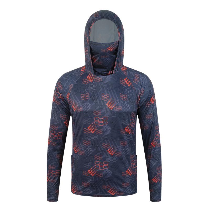 Camouflage Ice Silk UV Protection Fishing Clothes - Breathable, Sun-Proof Summer Wear