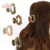 Mini Hair Clip Women Girls Anti-slip Leopard Print Strong Claw Contrast Color Hair Claw Barrette Crab Hairpin Styling Claw Clip Hair Accessories