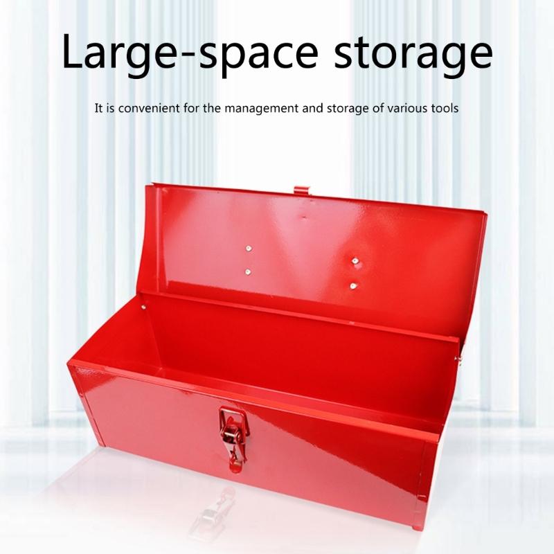 Convenient Iron Tool Holder Storage Box With Metal Clamps Suitable For Home Outdoor Projects Easy Transport And Storage