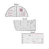 Acrylic Geographic Coordinate Ruler Transparent with Latitude and Degrees School Measuring for