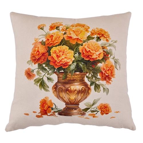 

1PC Nuna Series Elegant and Versatile Floral Pillowcase Yellow Rose Print Cushion Cover for Sofa Bed Living Room Bedroom Home Decor W45cm x L45cm