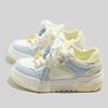 Spring Color Matching Women's Shoes Low-top Little White Shoes Platform Sneakers Cute Little Fish Lace-up Board Shoes