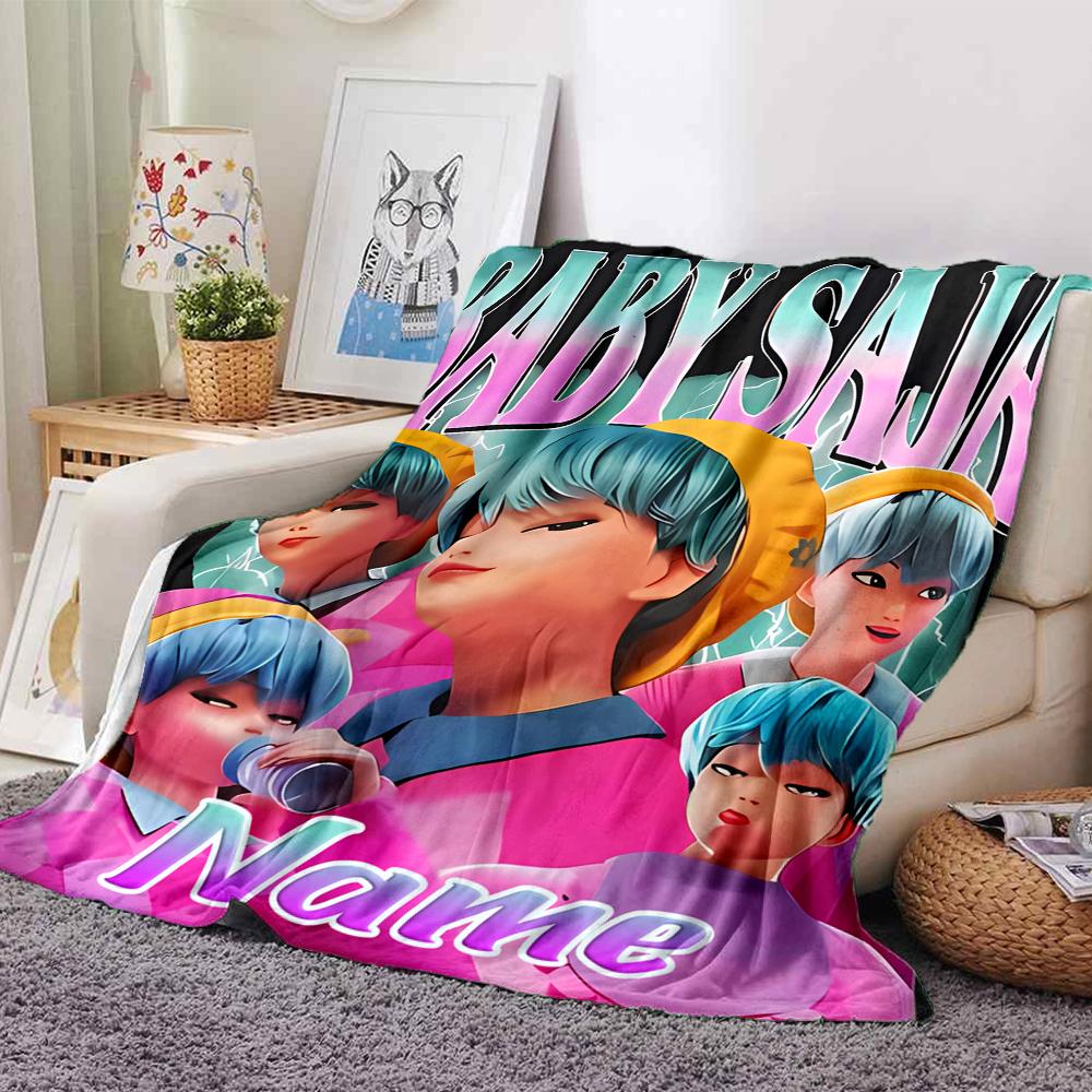 Personalizza Nome Personalità KPOP Demon Hunters SAJA BOYS Coperta Morbida e Calda Divano Ufficio Letto Viaggio Coperta per Pausa Pranzo, Regalo Adatto a Tutte le Stagioni