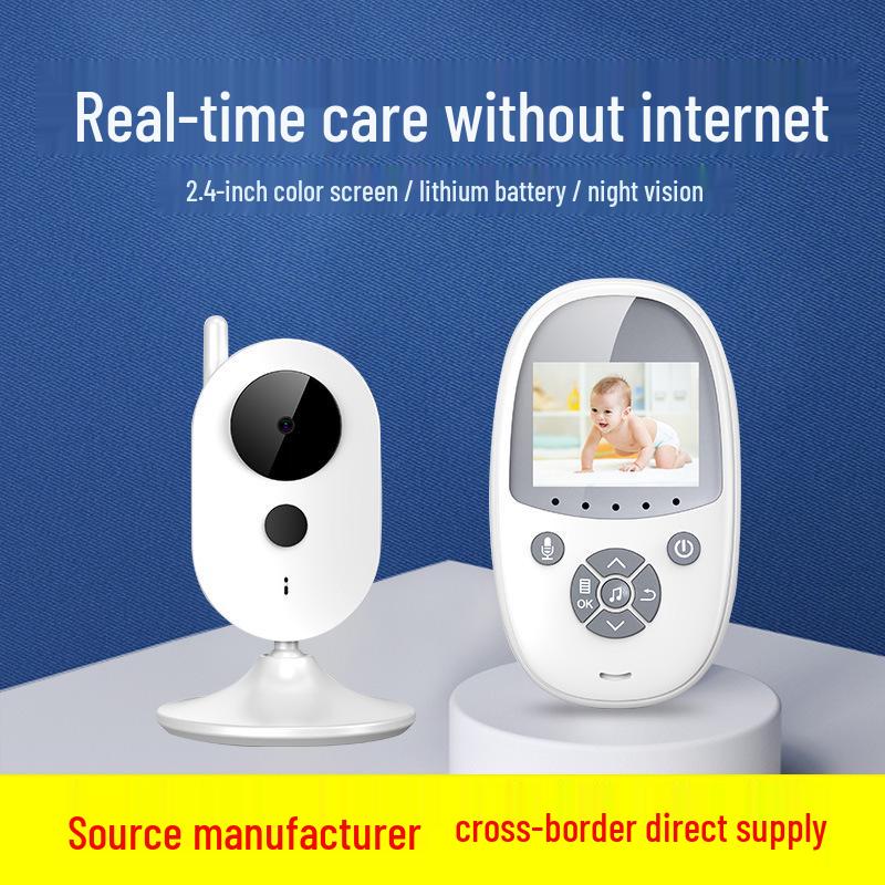 2,4-Zoll HD LED-Bildschirm Kabelloser Baby Monitor mit Zwei-Wege-Sprechanlage