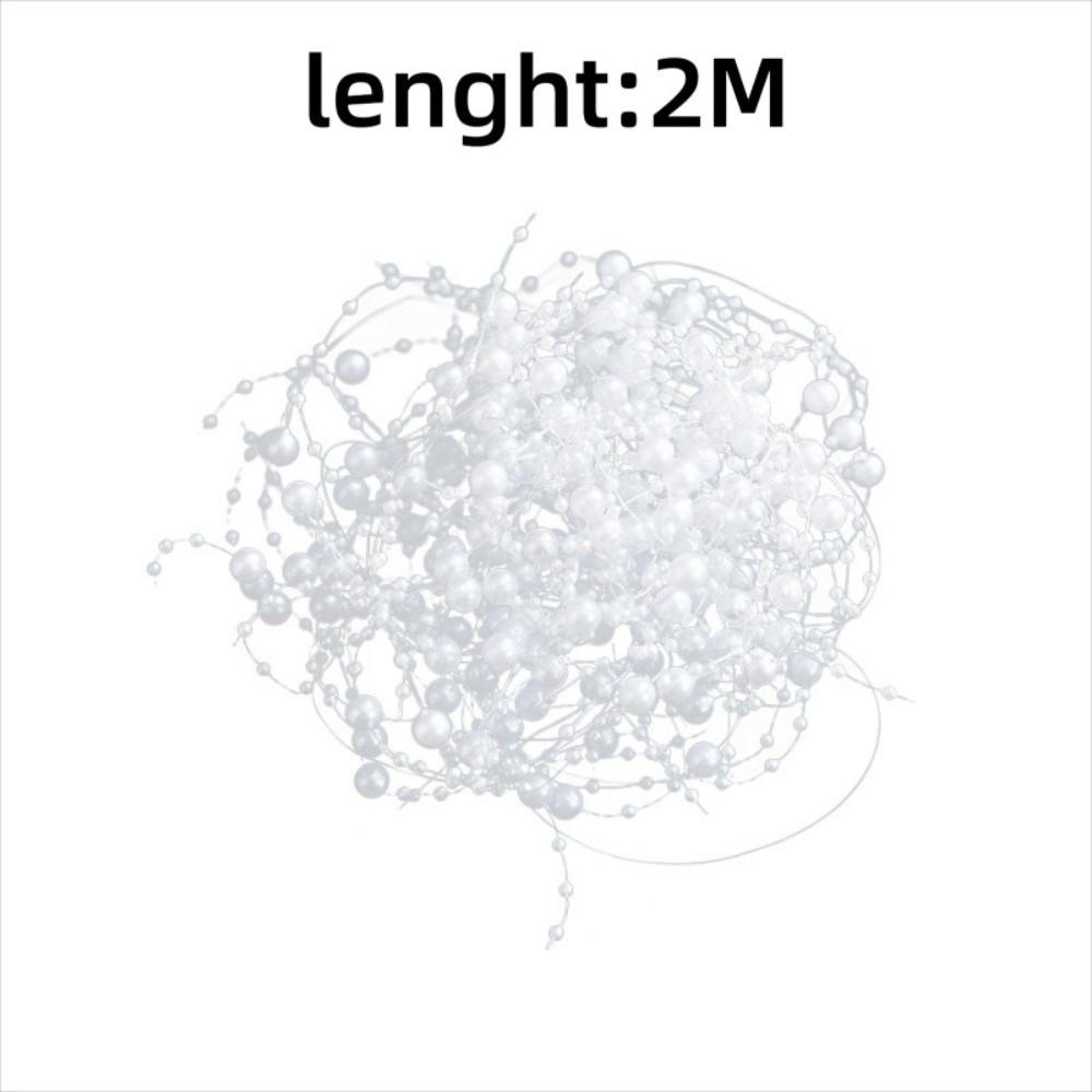 New 2 M Christmas Tree Chain Decoration Multifunctional Material Garland Chain Crystal Bead Chain DIY Christmas Tree Pendant