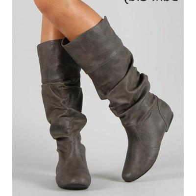 Damenstiefel im britischen Stil Kniehoch Streetstyle Prägnante Chelsea-Stiefel 2 cm Blockabsatz Neue Mode Neutral Party Club Damenschuh