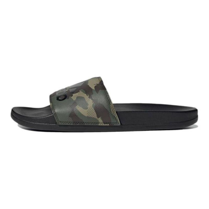 adidas Adilette Comfort Sandals unisex platform slide sandals black green camo GW1053 EU 38