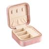 Travel Jewelry Case with Fabric Exterior, Wraparound Zipper, Base Compartments, Ring Rolls, and Elasticized Lid Pocket