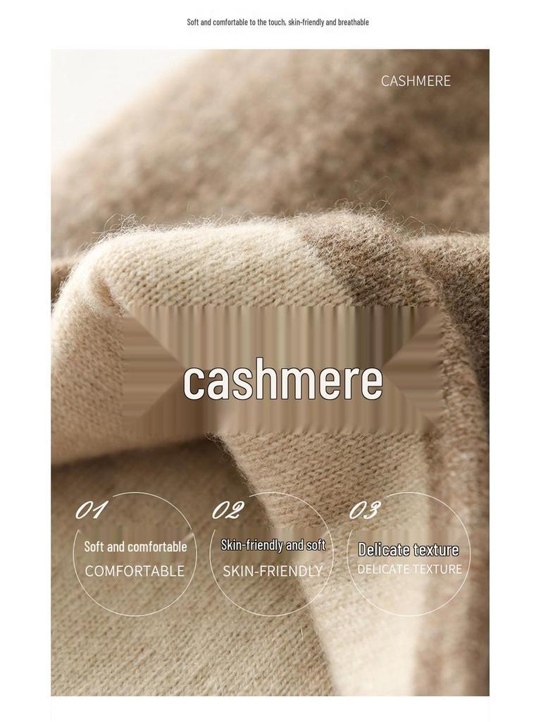 Double-Layer Thick Pure Cashmere Beanie: Soft, Warm, Versatile for Autumn & Winter