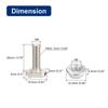 20 Sets Carbon Steel M6 Hexagon Flange Nut Set M6x20mm Hammer Head T-Bolt