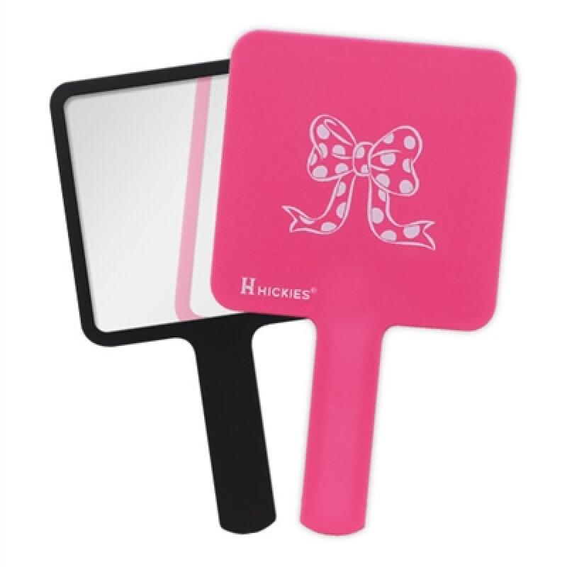 HICKIES SF Coated Luxurious Travel Makeup Hand Mirror Opera Pink