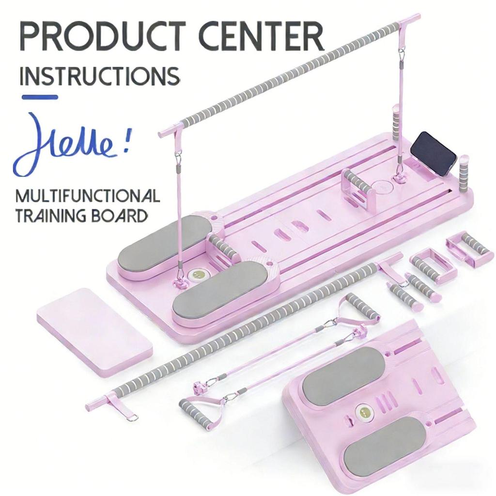 Multifunctional Fitness Board with Phone Holder for Pilates and Yoga