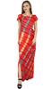 Bimba Women Red Rayon Maxi Dress Tie & Dye Summer Gown W  Slit Resort Wear